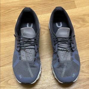 On Running Men's Charcoal and Gray Athletic Running Shoes